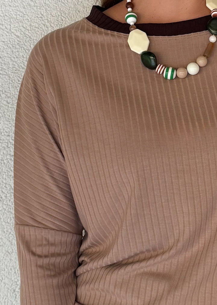 Polera Tere | Moka, chocolate