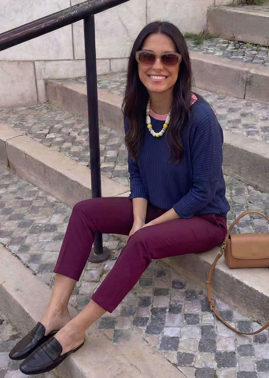 Polera Tere | Azul, pink