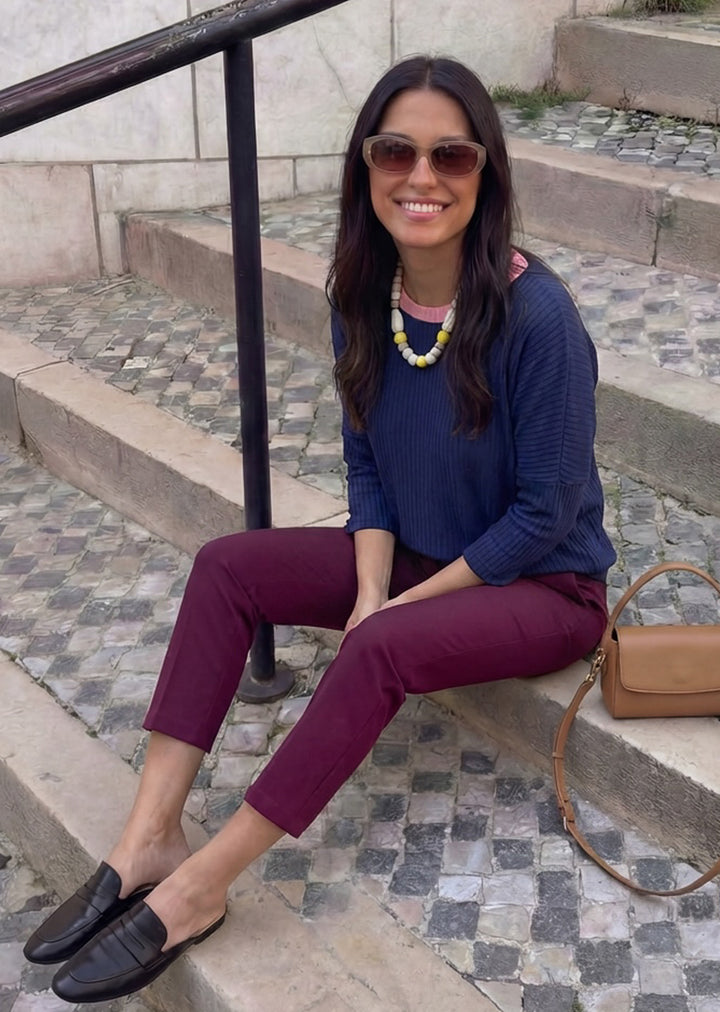 Polera Tere | Azul, pink