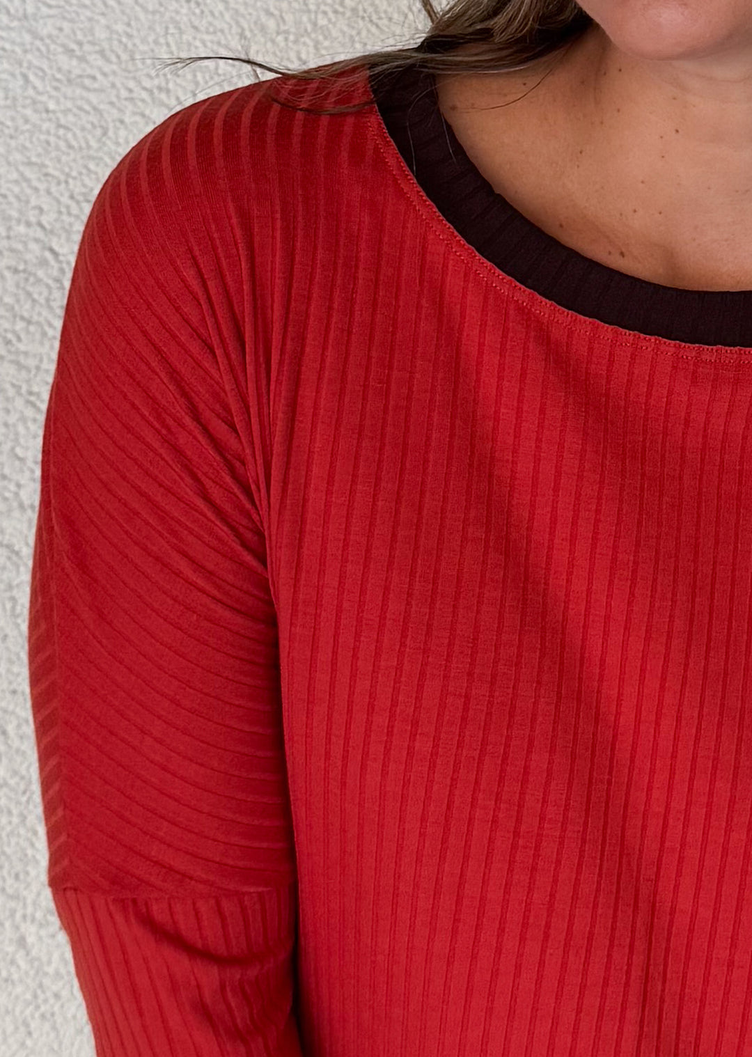 Polera Tere | Terracota, chocolate