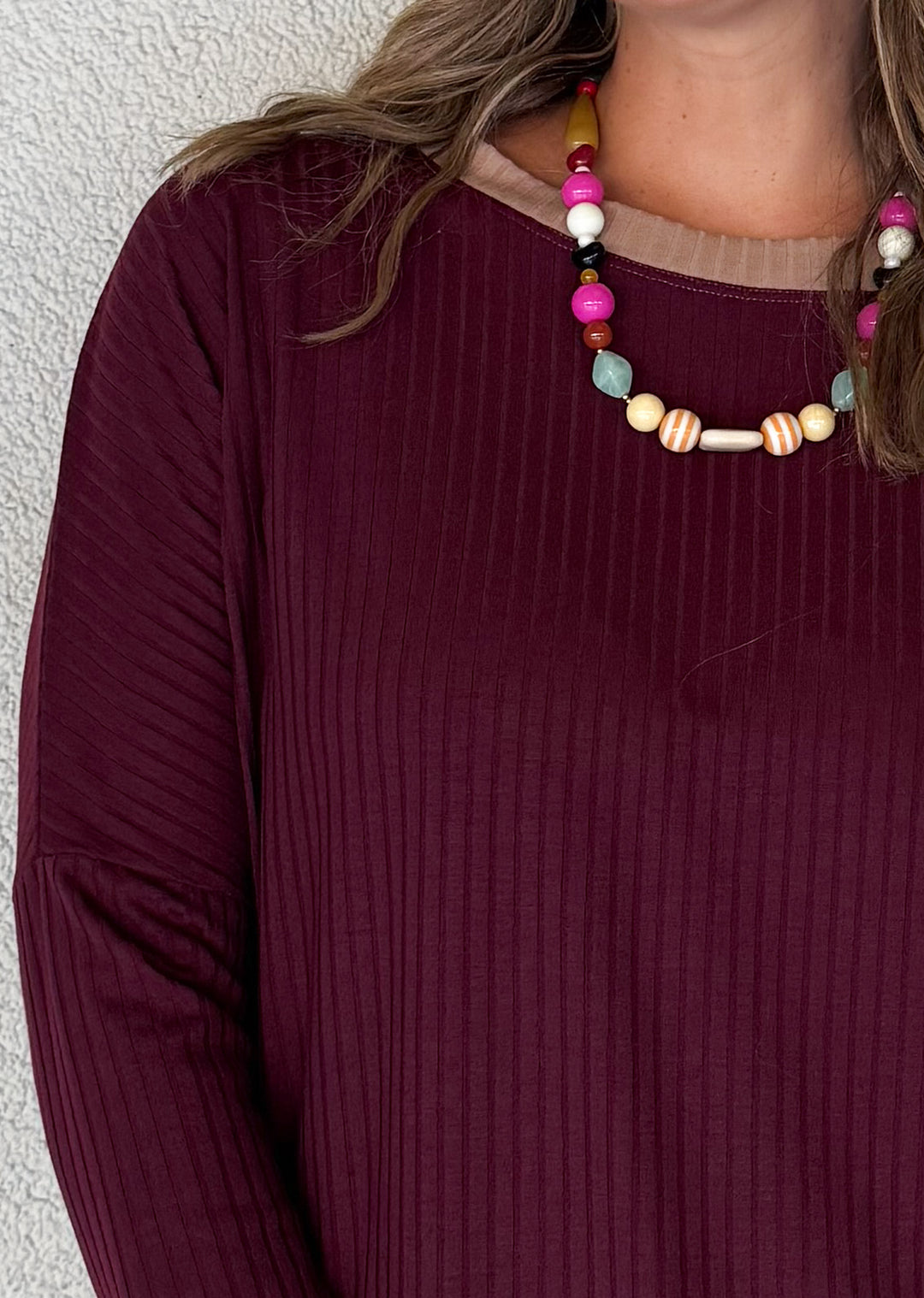 Polera Tere| Burdeo, moka