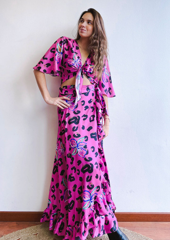 Pollera Augusta | Print Pink