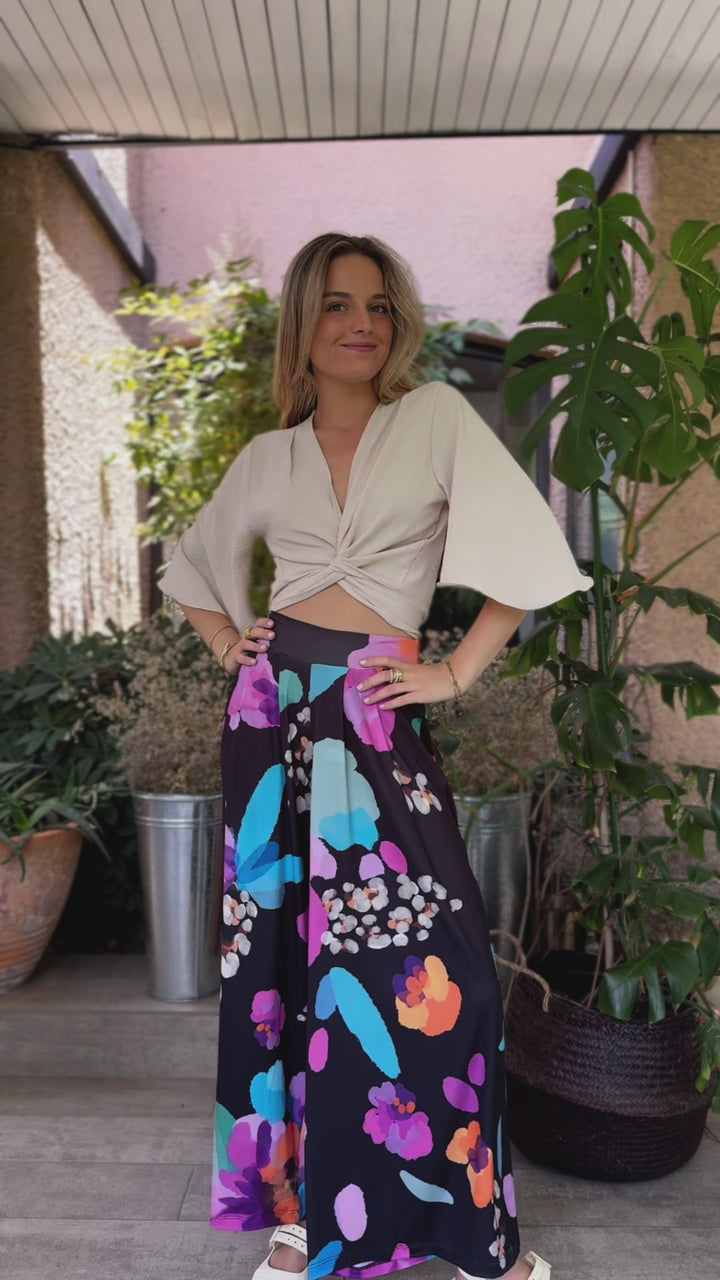 Pantalón Ale | Flores  - COLAB. "IGNACIA JULLIAN"