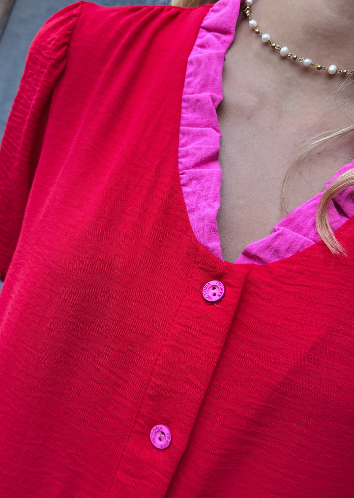 Vestido Amanda | Rojo + Pink