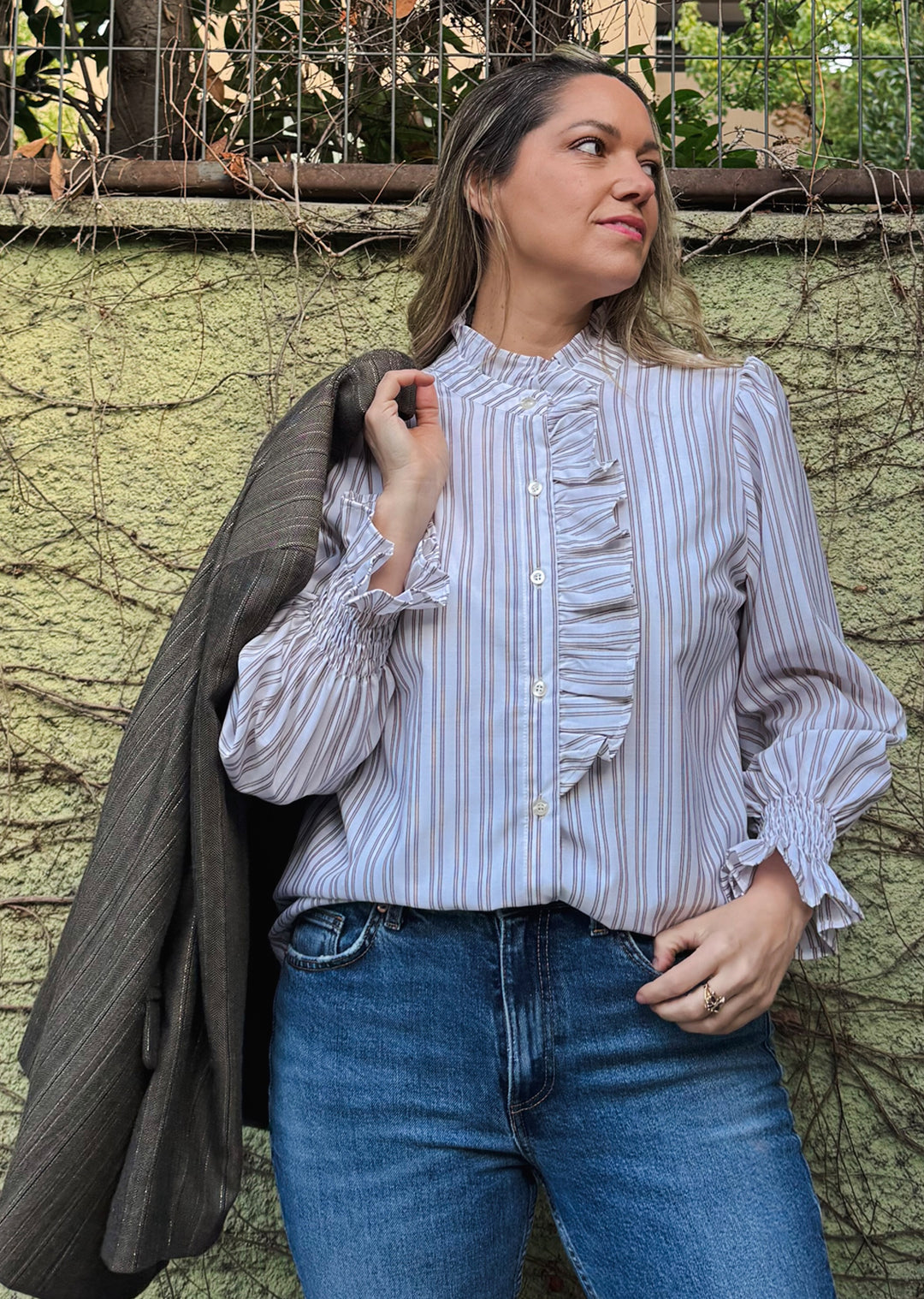 Blusa Valeria | Rayas light brown