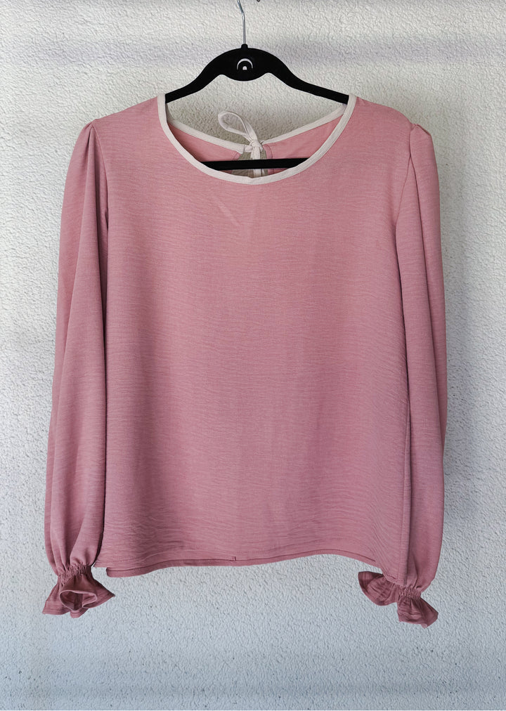 Blusa Gloria Manga Larga | Rosa, crudo