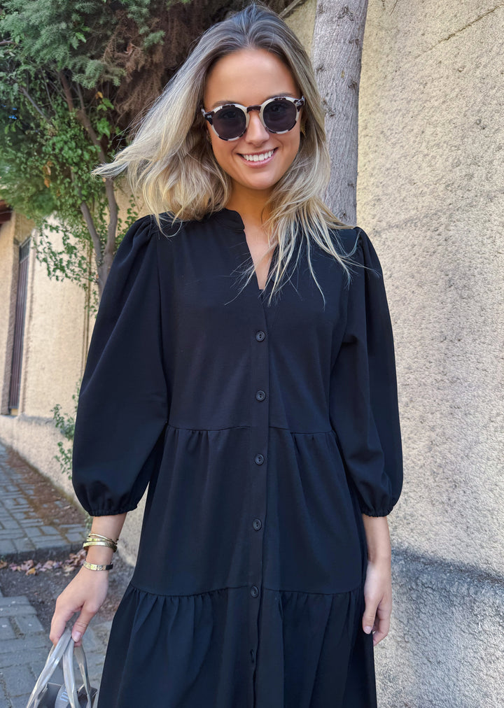 Vestido Dani | Negro y  Leopardo