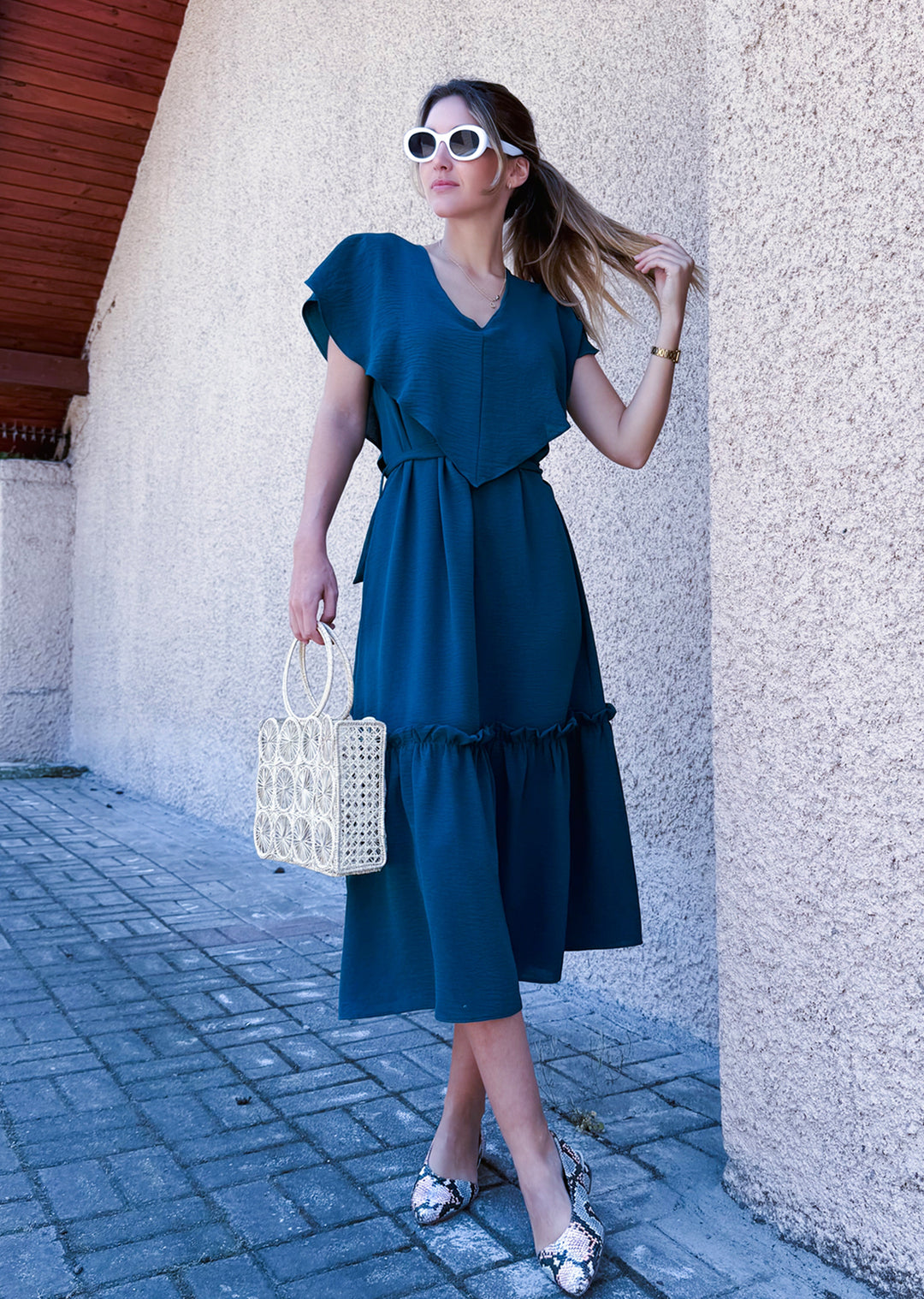 Vestido Clara | Petróleo