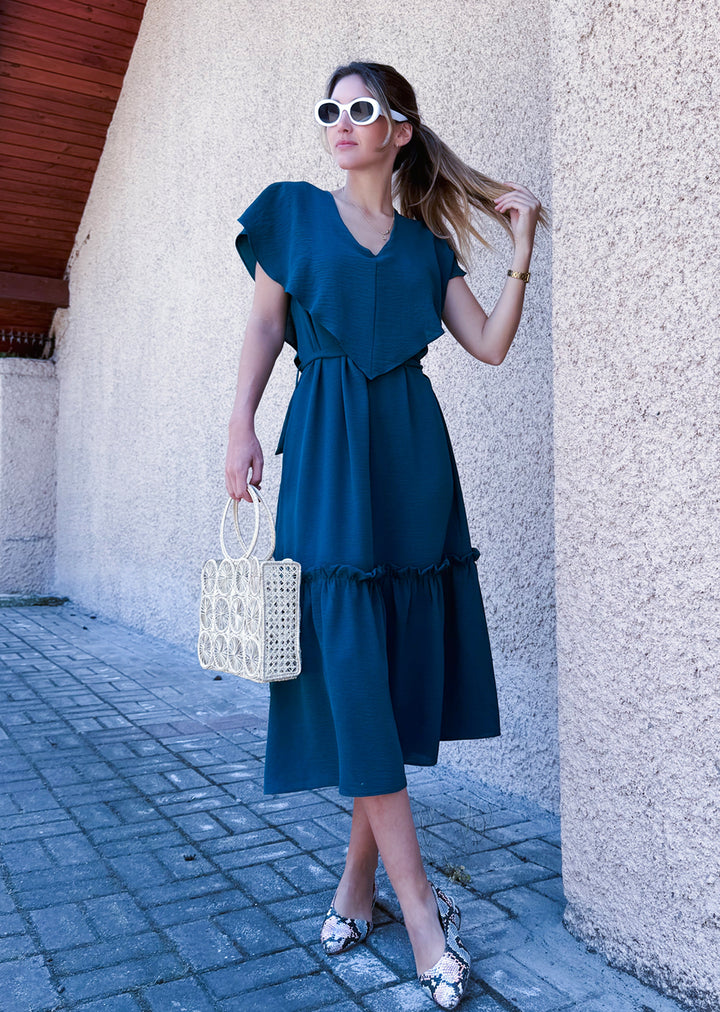 Vestido Clara | Petróleo