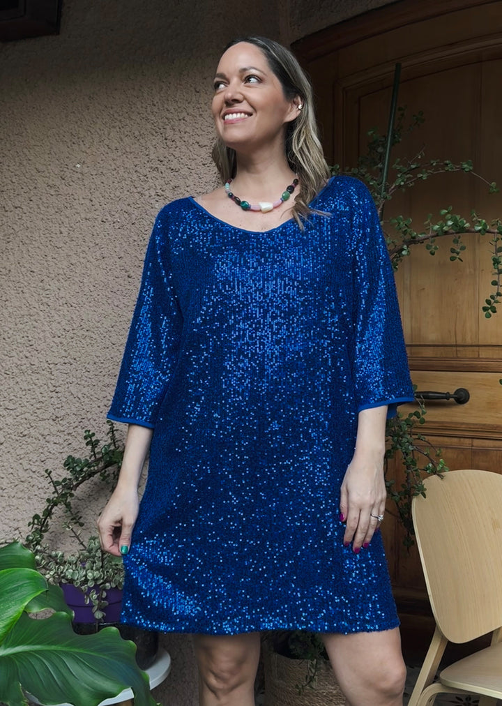 Vestido Berni | Azulino