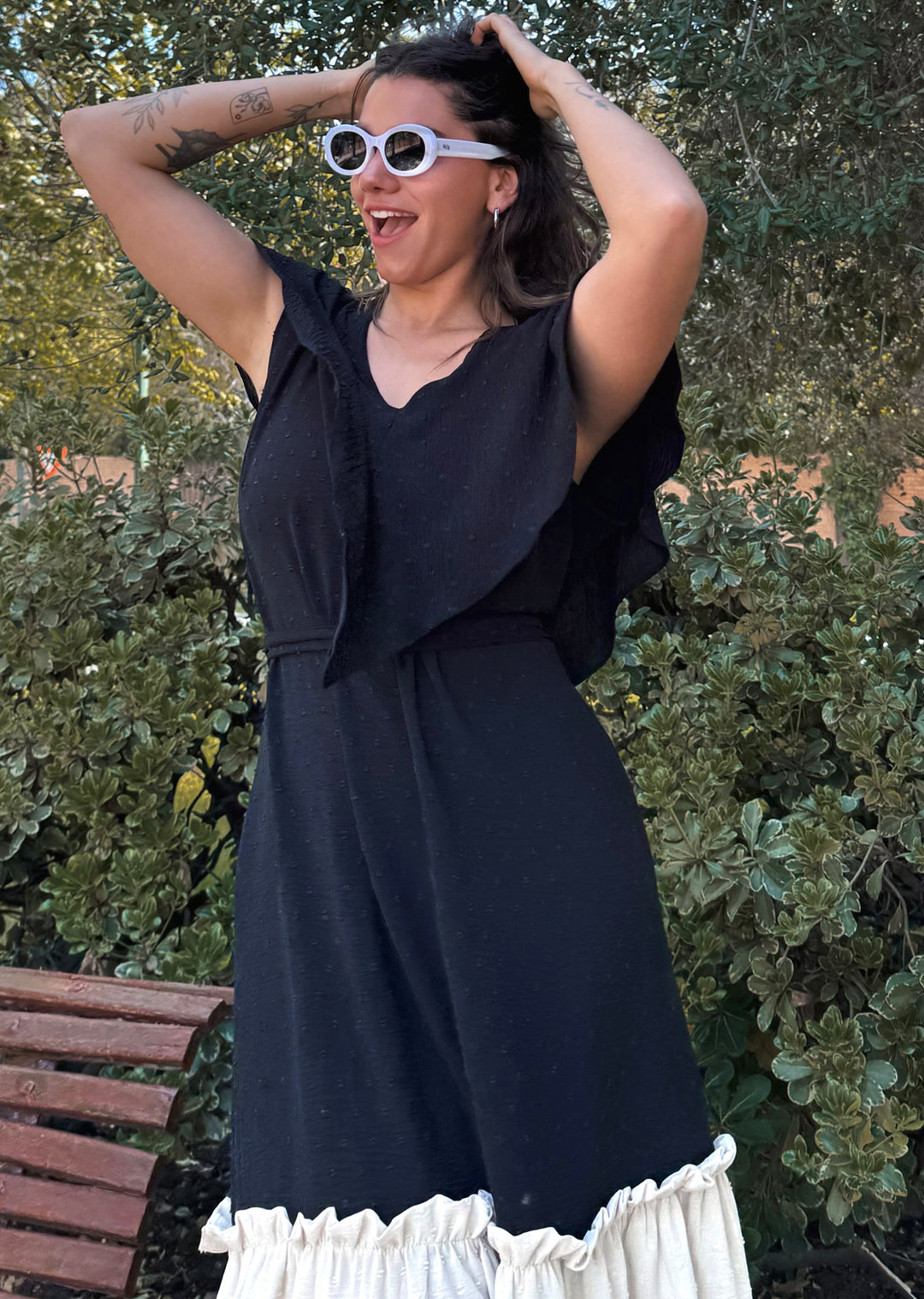 Vestido Clara | Negro + Arena