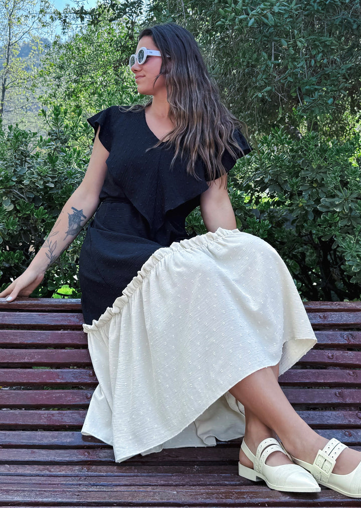 Vestido Clara | Negro + Arena