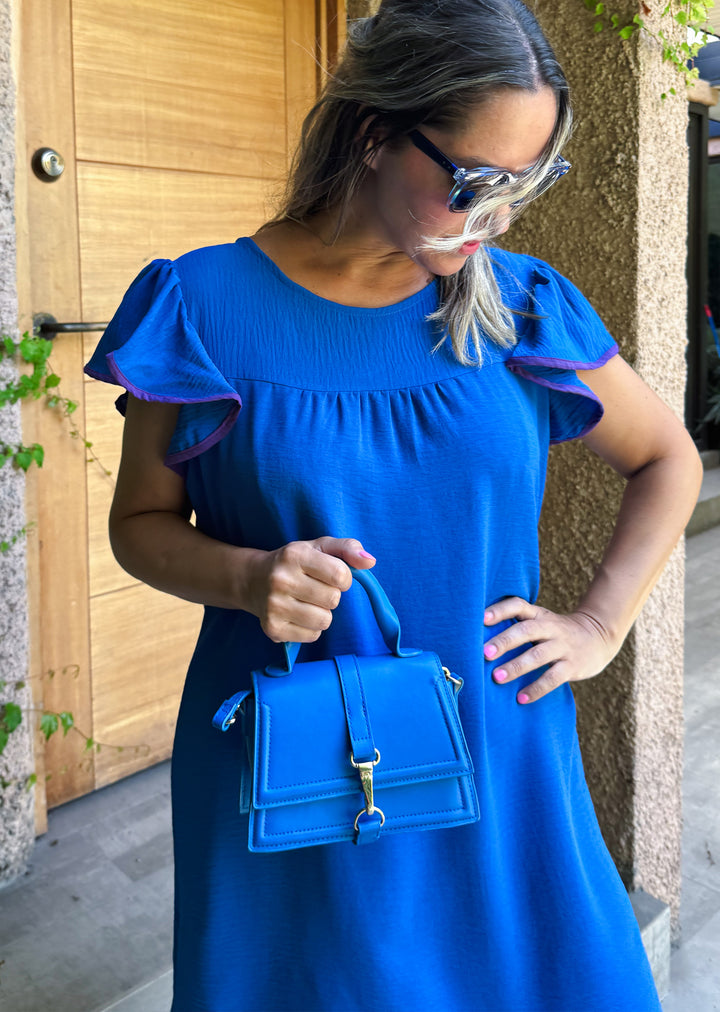 Vestido Cote | Azulino + morado