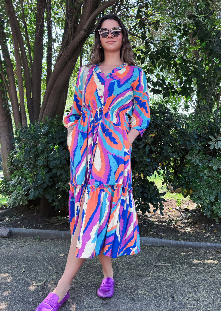 Vestido Mara | Mix - Turquesa