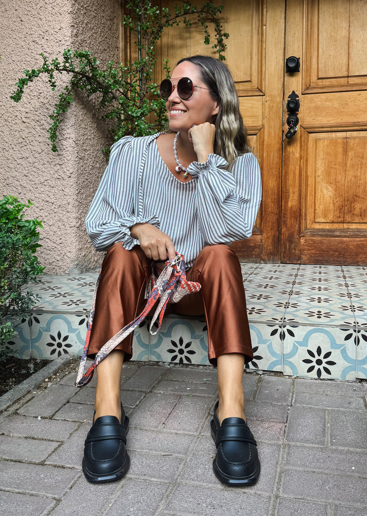 Leggins bronce mujer - leggins metalizados para looks modernos y salidas especiales hechos en Chile | Victoria Raveau