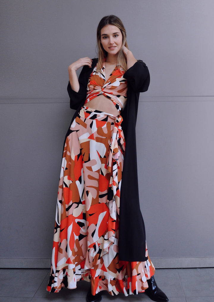 Kimono Maxi | Gasa - Negro