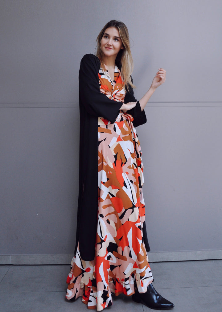 Kimono Maxi | Gasa - Negro