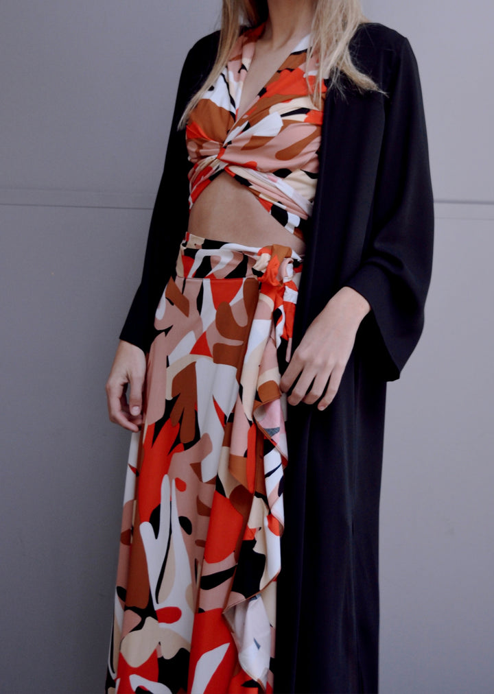 Kimono Maxi | Gasa - Negro
