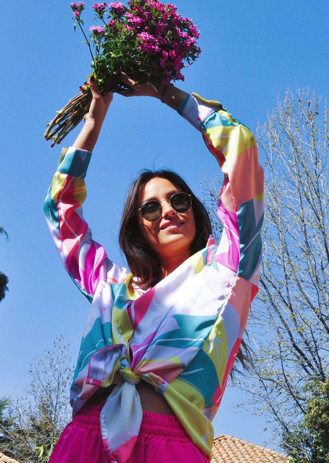 Blusa Bernarda | Hojas - Lila